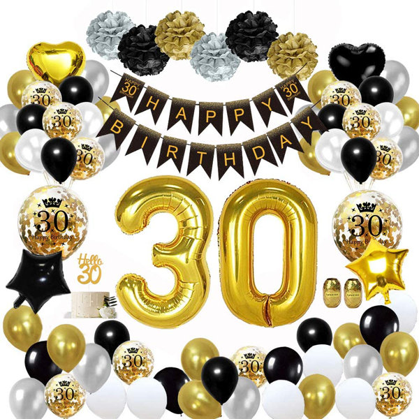 AYUQI 30Th Birthday Decorations Party Supplies | Wayfair